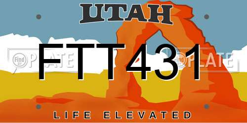 FTT431 Utah License Plate