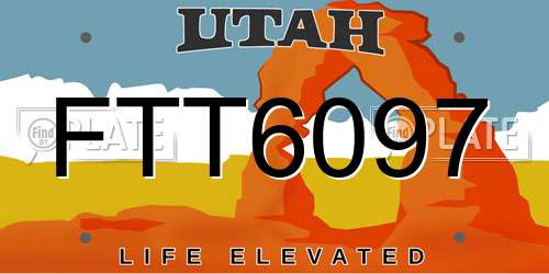 FTT6097 Utah License Plate