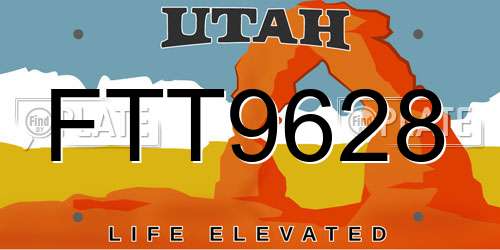 FTT9628 Utah License Plate