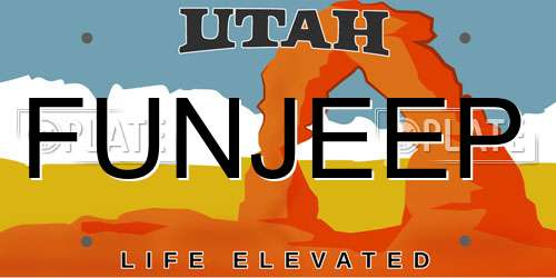 FUNJEEP Utah License Plate