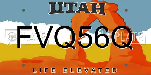 FVQ56Q Utah License Plate