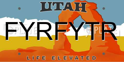 FYRFYTR Utah License Plate