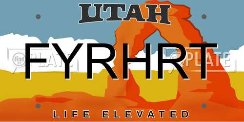 FYRHRT Utah License Plate