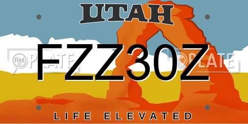 FZZ30Z Utah License Plate