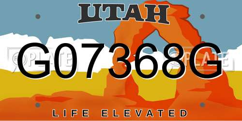 G07368G Utah License Plate