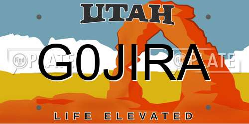 G0JIRA Utah License Plate