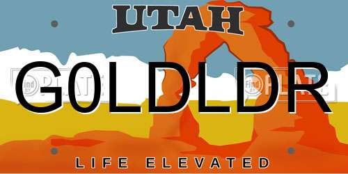 G0LDLDR Utah License Plate