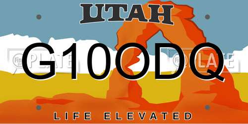 G10ODQ Utah License Plate