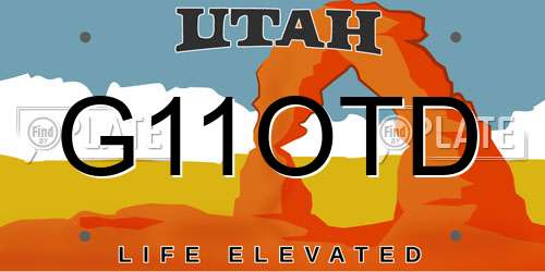 G11OTD Utah License Plate