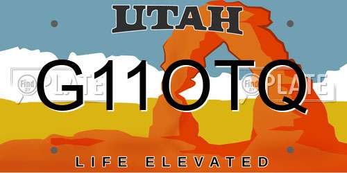 G11OTQ Utah License Plate