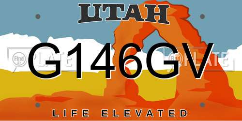 G146GV Utah License Plate