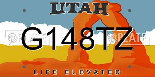 G148TZ Utah License Plate