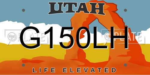 G150LH Utah License Plate