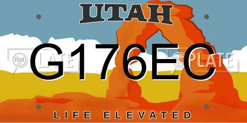 G176EC Utah License Plate