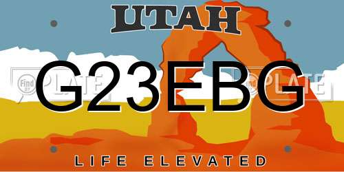 G23EBG Utah License Plate