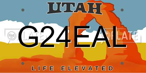 G24EAL Utah License Plate