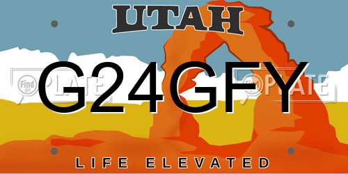 G24GFY Utah License Plate