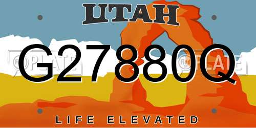 G27880Q Utah License Plate