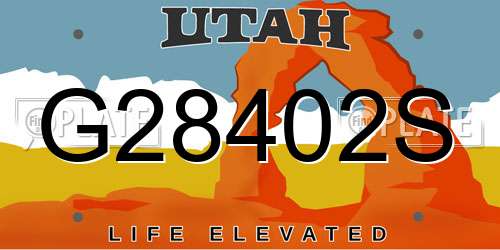 G28402S Utah License Plate