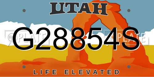 G28854S Utah License Plate