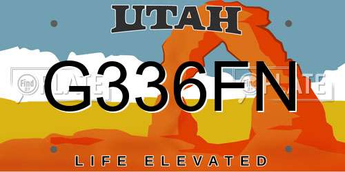 G336FN Utah License Plate
