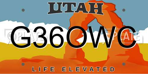 G36OWC Utah License Plate