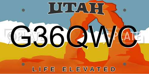 G36QWC Utah License Plate