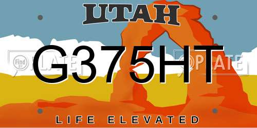 G375HT Utah License Plate