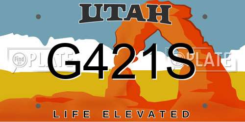 G421S Utah License Plate
