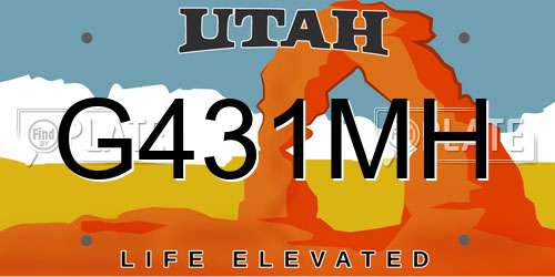 G431MH Utah License Plate