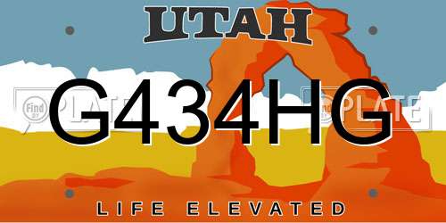 G434HG Utah License Plate