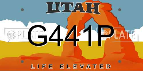 G441P Utah License Plate