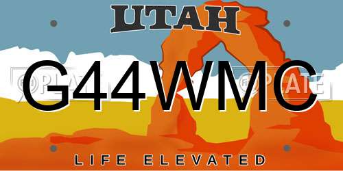 G44WMC Utah License Plate