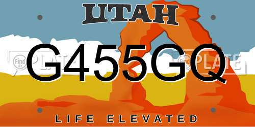 G455GQ Utah License Plate