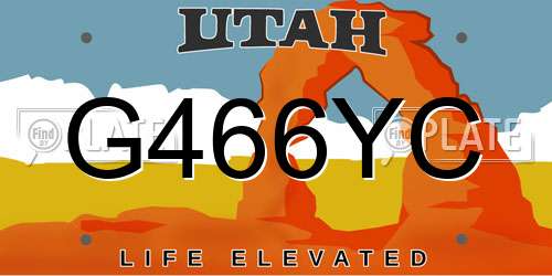 G466YC Utah License Plate