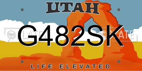 G482SK Utah License Plate