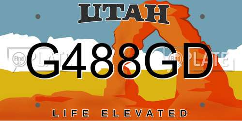 G488GD Utah License Plate