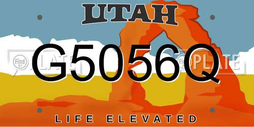 G5056Q Utah License Plate