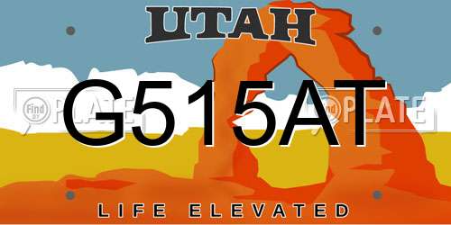 G515AT Utah License Plate