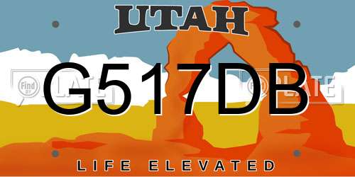 G517DB Utah License Plate
