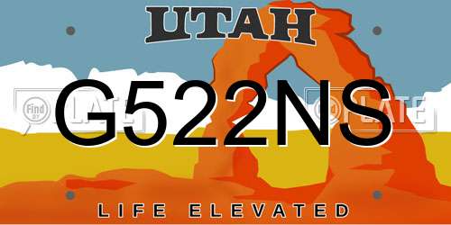 G522NS Utah License Plate