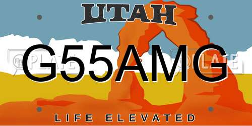 G55AMG Utah License Plate