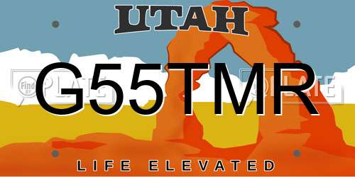 G55TMR Utah License Plate