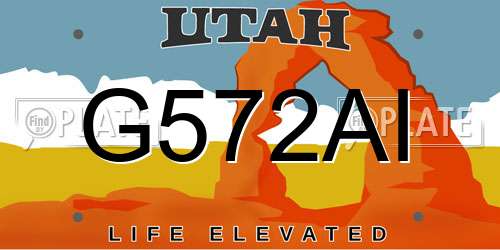 G572AI Utah License Plate