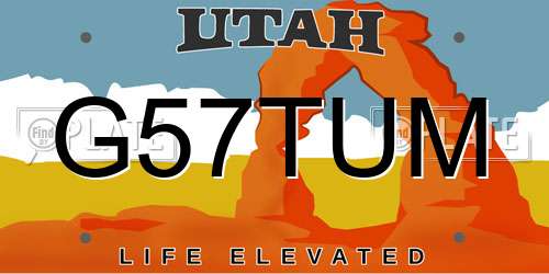 G57TUM Utah License Plate