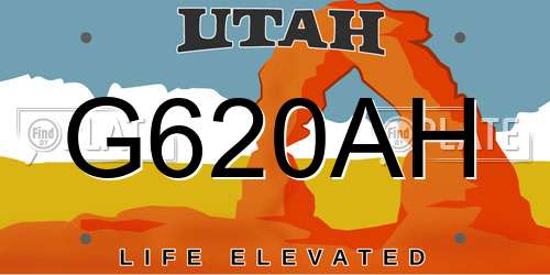 G620AH Utah License Plate