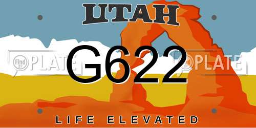 G622 Utah License Plate