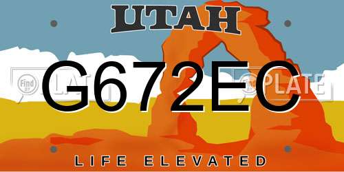 G672EC Utah License Plate