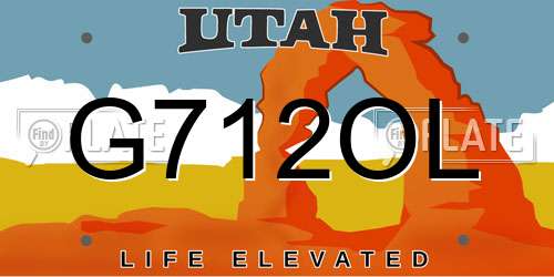 G712OL Utah License Plate