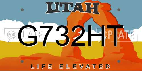 G732HT Utah License Plate